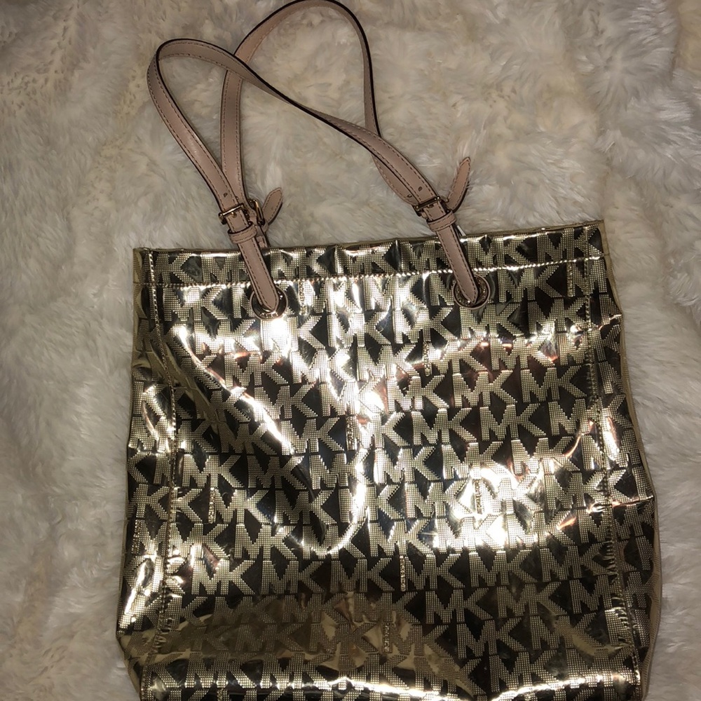 Michael Kors Gold Metallic Tote